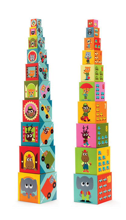 Djeco - Vehicles Nesting & Stacking Blocks