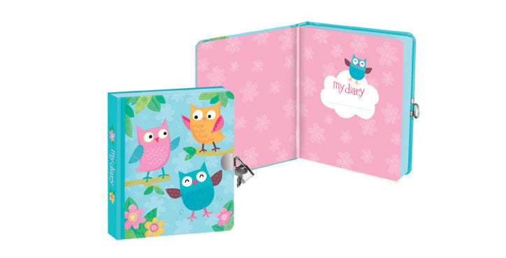 Peaceable Kingdom Lock & Key Diary - Owls