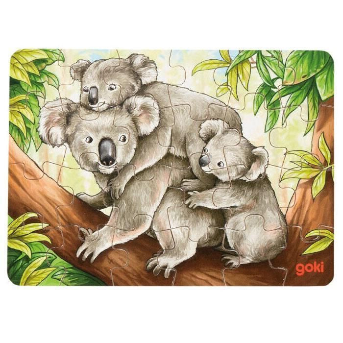 Goki - Travel Size Mini Australian Animals Puzzle 24pcs - Koala
