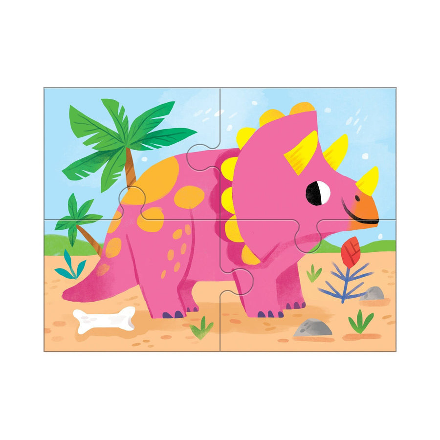 Mudpuppy 4 In A Box Progressive Puzzles – Dino Friends