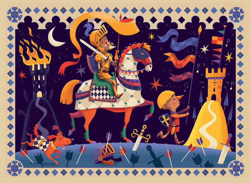 Djeco - Don Quixote Silhouette Puzzle 36pc