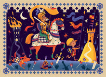 Djeco - Don Quixote Silhouette Puzzle 36pc