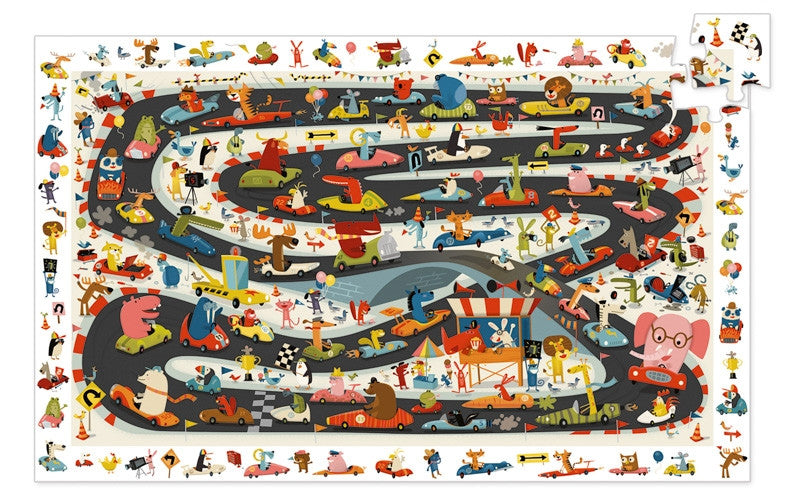 Djeco - Car Ralley Observation Puzzle 54 pce