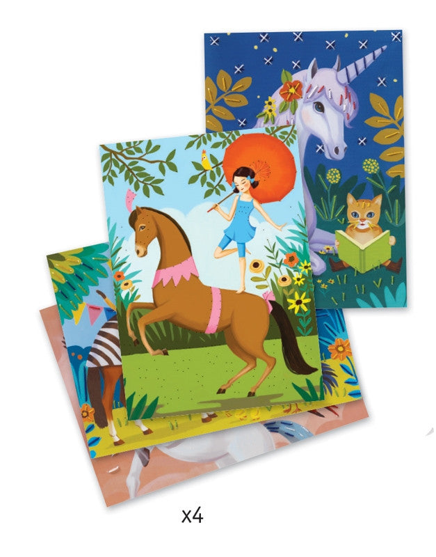 Djeco Tales And Chimeras Paper Embroidery