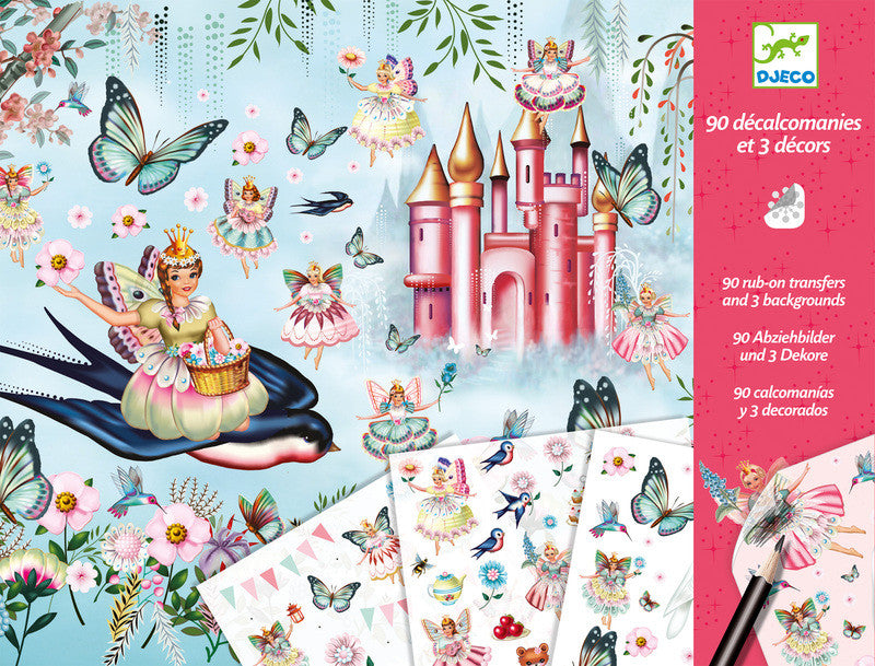 Djeco Decals - In Fairyland Rub-On Transfers