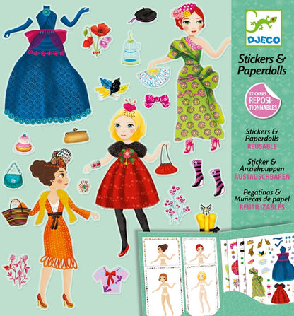 Djeco - Fashion Stickers and Paper Dolls