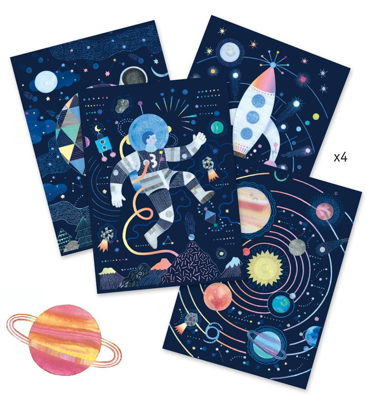 Djeco -  Cosmic Mission Scratch Cards