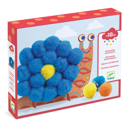 Djeco - Silhouettes and Pompoms Craft Set