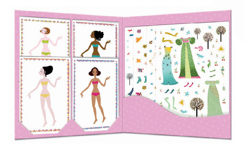 Djeco Dresses Through Seasons Stickers and Paper Dolls