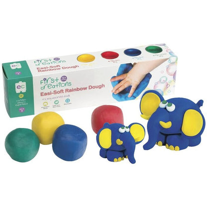 Educational Colours First Creations - Easi-Soft Rainbow Dough Set of 4
