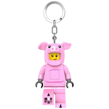 LEGO Piggy Girl LED keychain light minifigure in pink pig costume