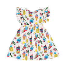 Tropicana Dress with Shoulder Frills