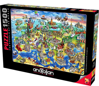 Anatolian 1500pc - European World Puzzle