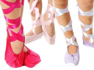 Fairy Girls - Ballet Slipper With Ribbon - Light Pink
