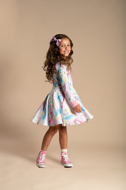 Rock Your Baby - Fantasia Long Sleeve Waisted Dress