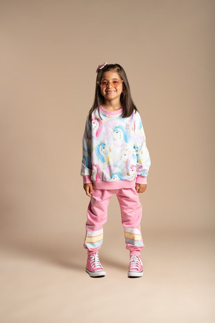 Rock Your Baby - Fantasia Pink Track Pants (size 8-12)