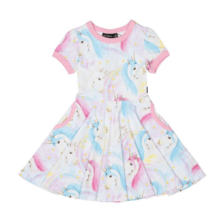 Rock Your Baby - Fantasia Short Sleeve Waisted Dress