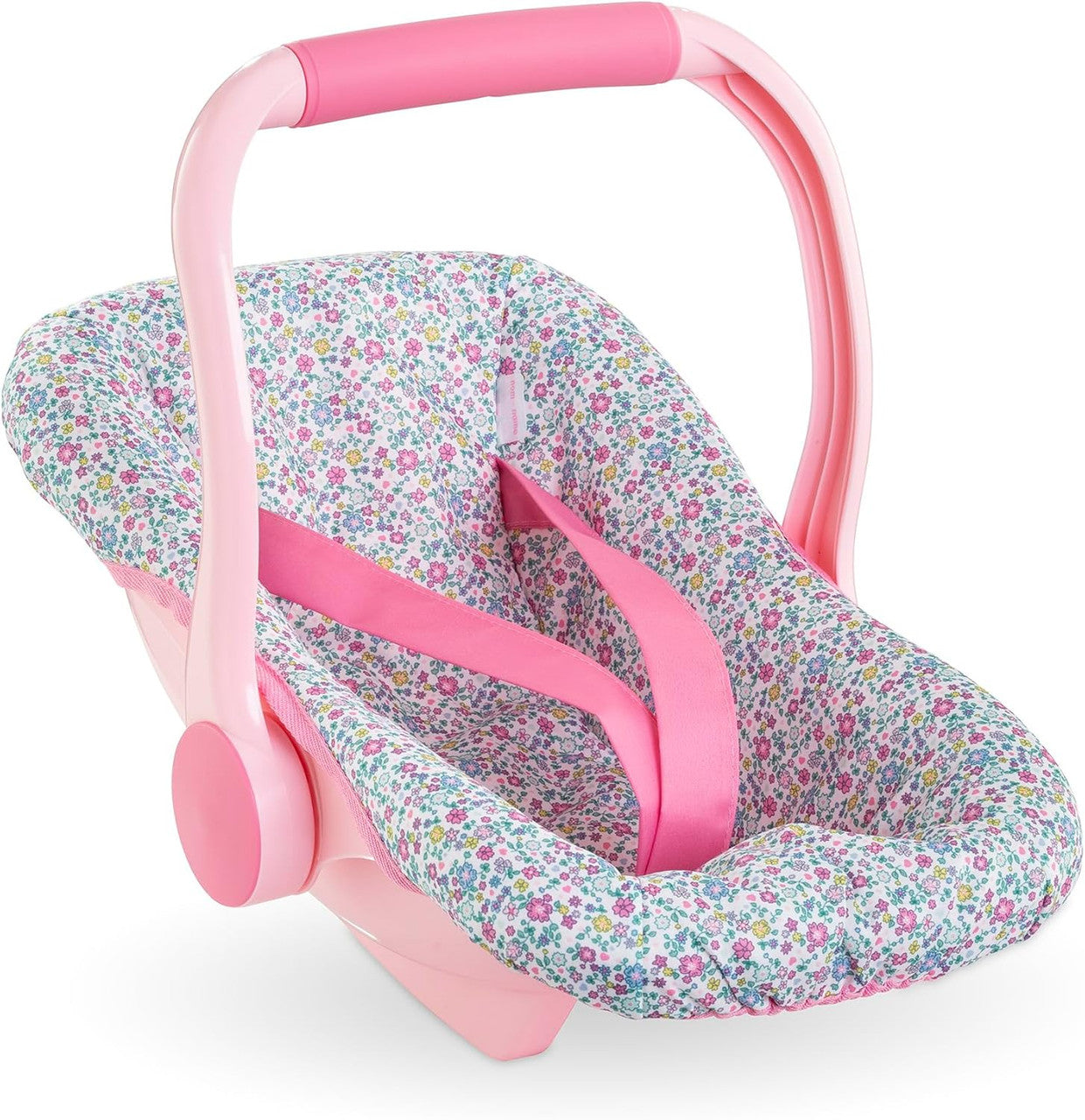 Flowered baby doll carrier for 36cm and 42cm Corolle baby dolls with floral padded lining