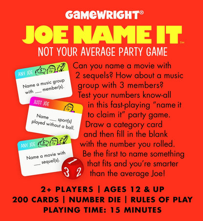 Gamewright - Joe Name It Party Game