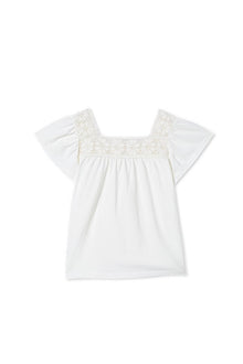 Crochet Detail White Tee