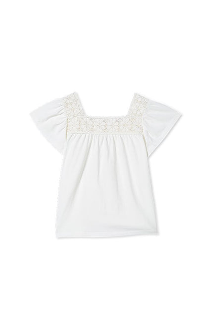 Crochet Detail White Tee