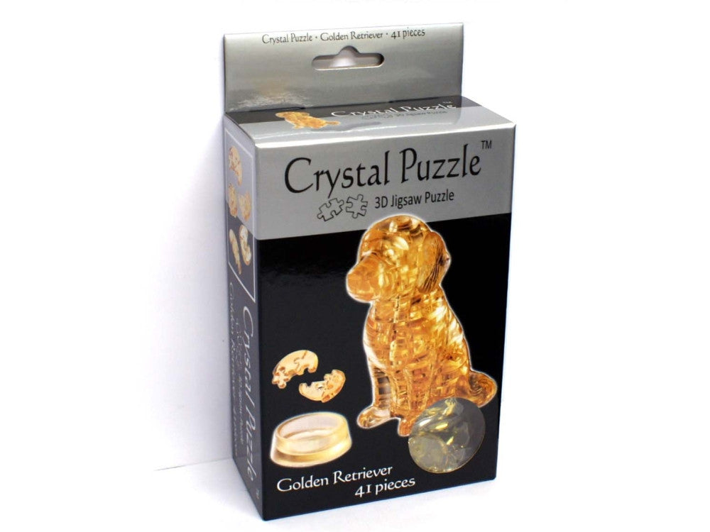 Crystal Puzzle 3D - Golden Retriever 41 piece ** Damaged Packaging**
