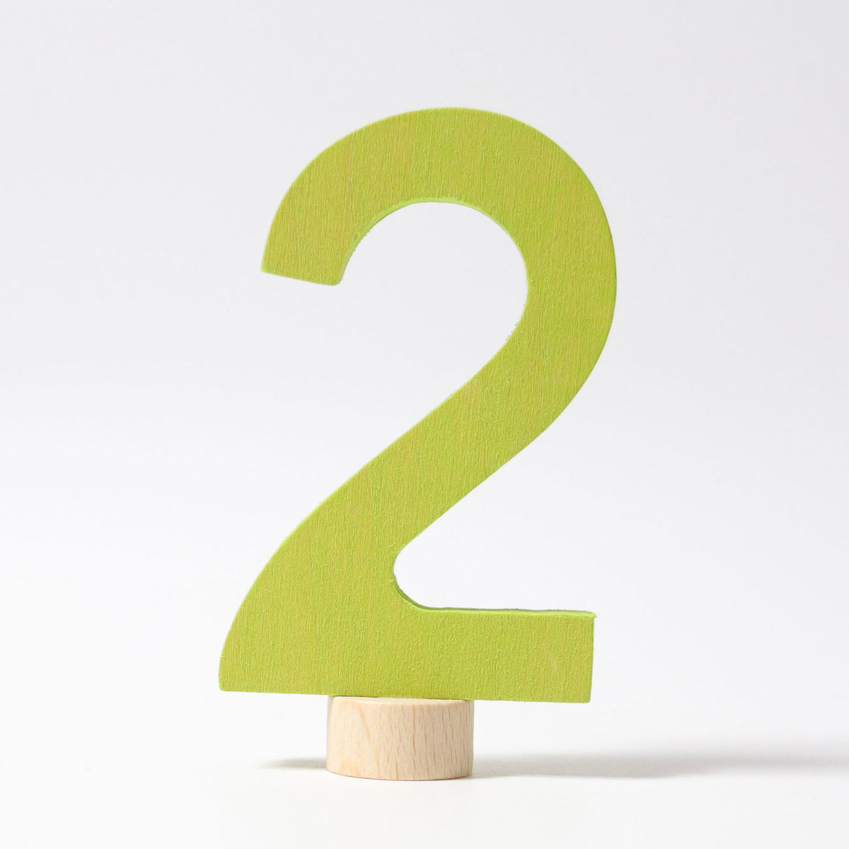 Grimm's green wooden Decorative Number 2 for Celebration Rings