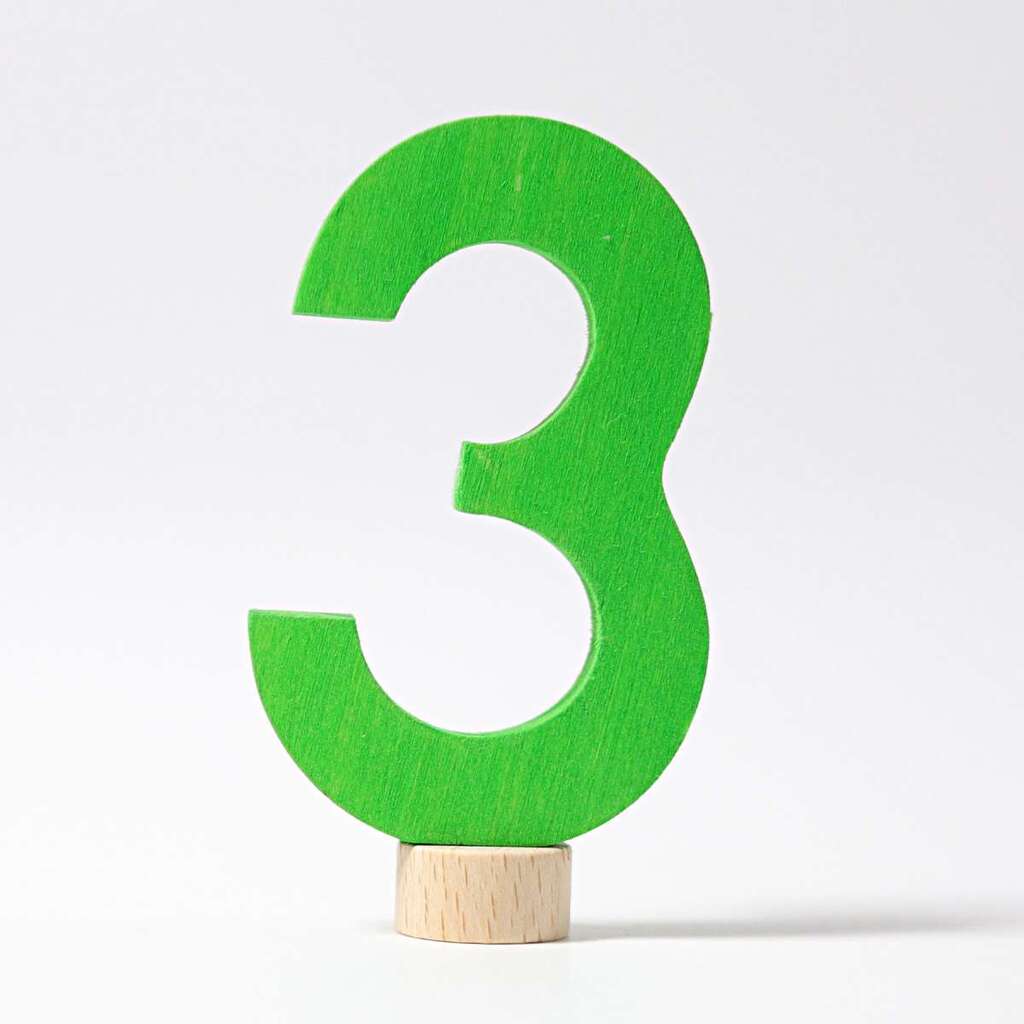 Grimm's Wooden Birthday Number 3 for Celebration Rings