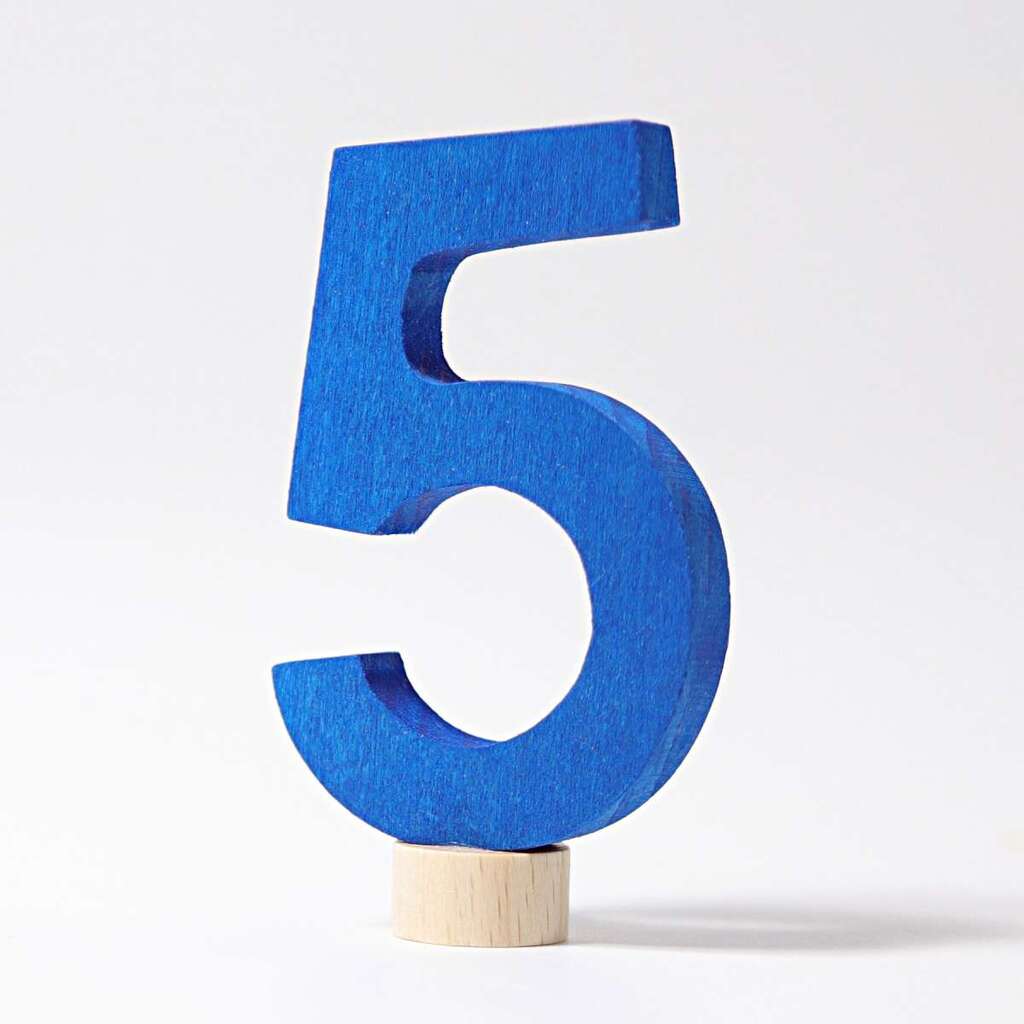 Grimm's Wooden Birthday Number 5 for Celebration Rings