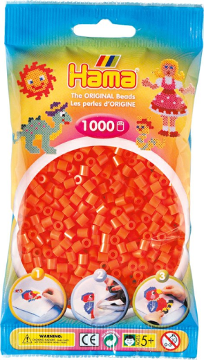 Hama Beads - Orange - 1000 Beads