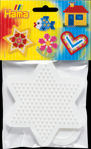 Hama Beads - Small Pegboards - Heart and Star