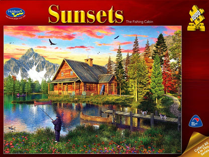 Holdson 1000pc - SUNSETS 3 - THE FISHING CABIN Puzzle