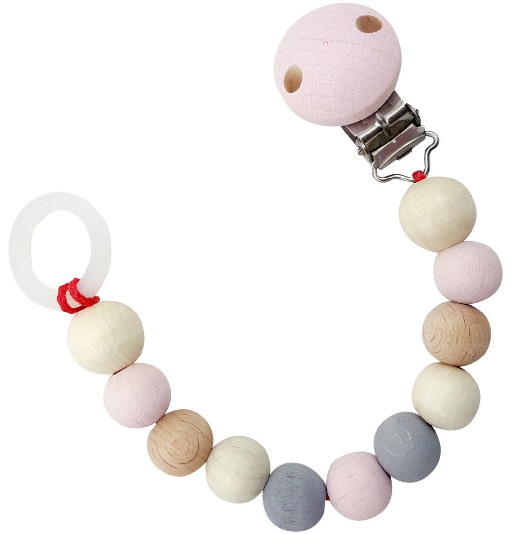 Hess-Spielzeug Soother Chain Natural Pink