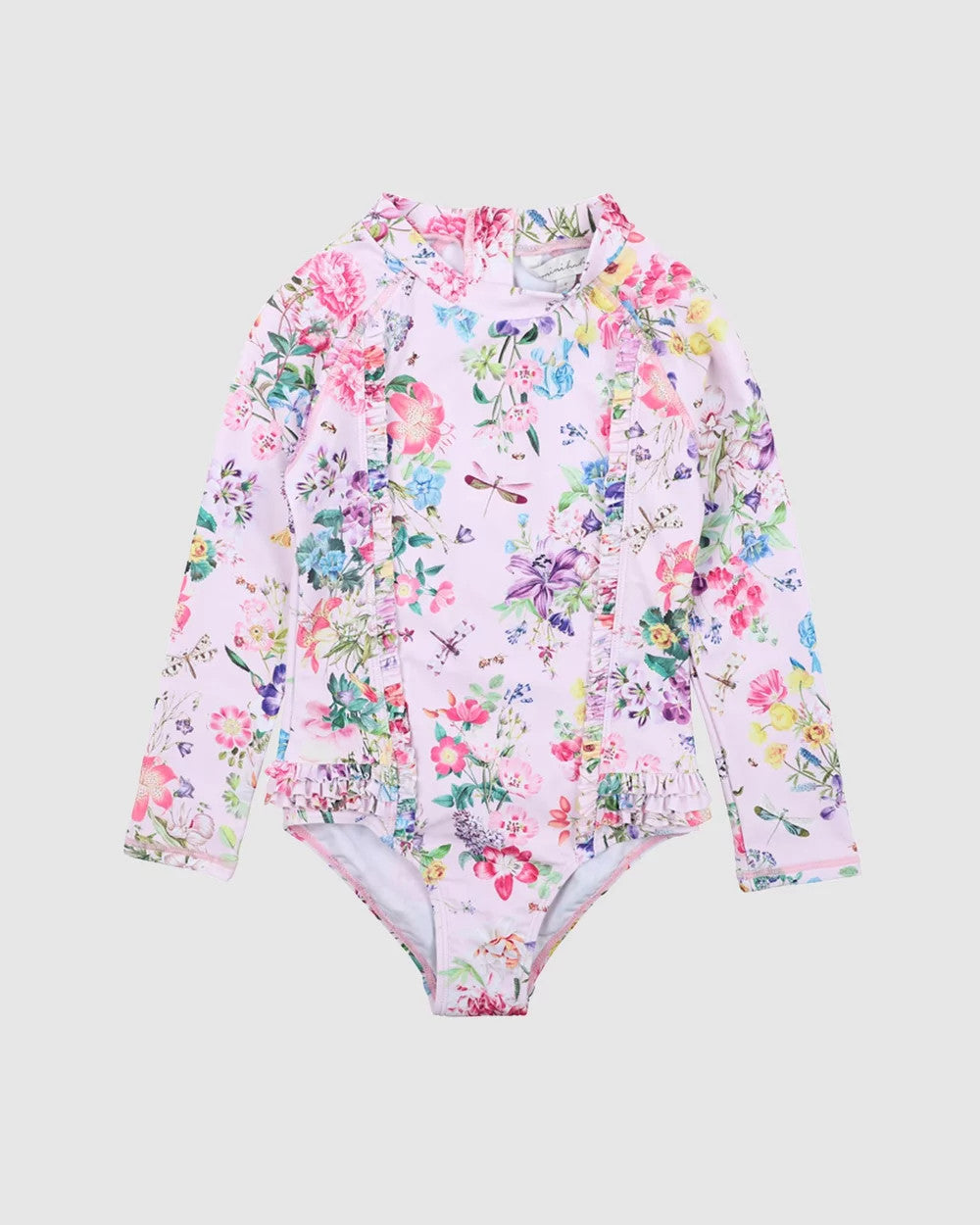 Minihaha - Allegra Pink Long Sleeve Sunsuit