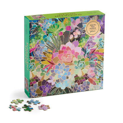 Galison 500pc - Succulent Mosaic Foil Puzzle