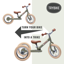 Green Vintage Trybike - Cream Tyres and Chrome (3 wheel)