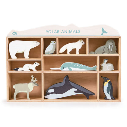 Tender Leaf Toys - Polar Animals with Display Shelf