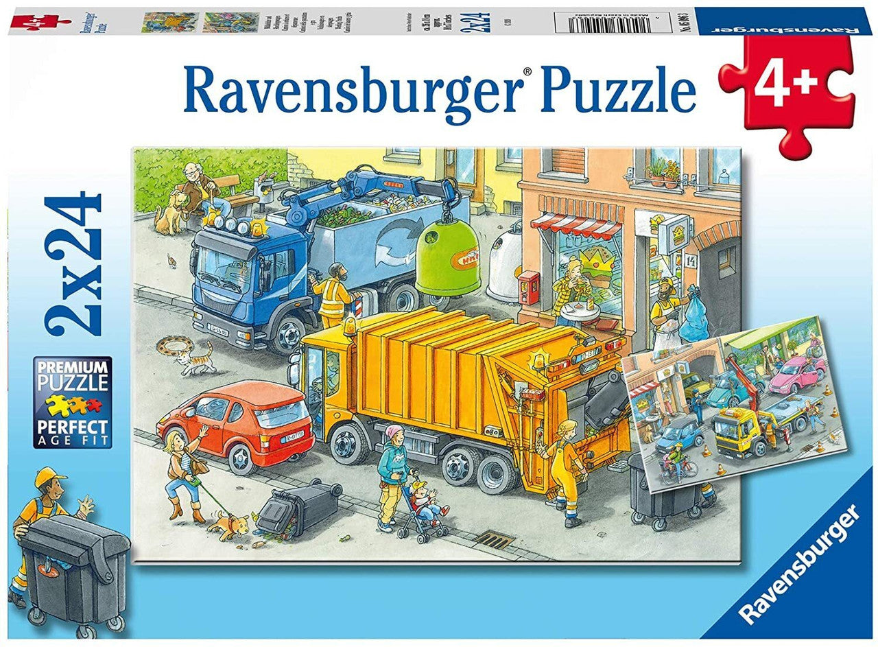 Ravensburger 2x24pc- Working Trucks Puzzle