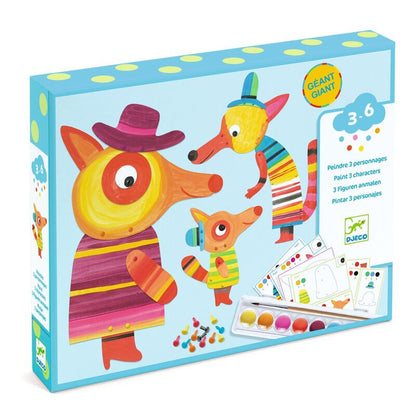 Djeco - Fox Family Painting Set