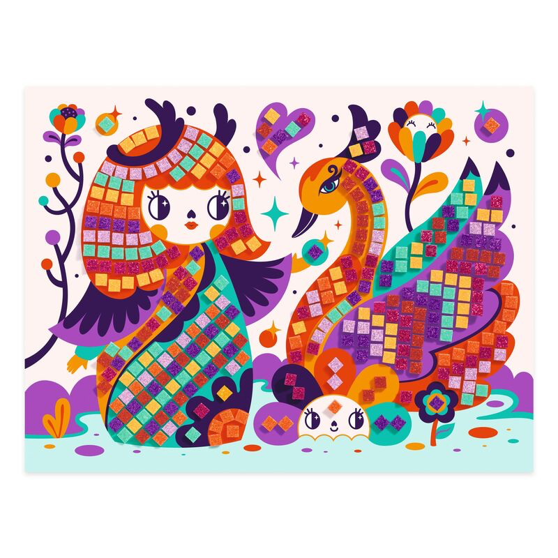 Djeco - Kokeshi Mosaics
