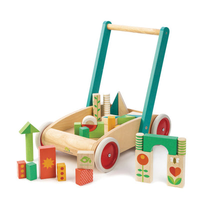Tender Leaf Toys - Walker Wagon with Blocks