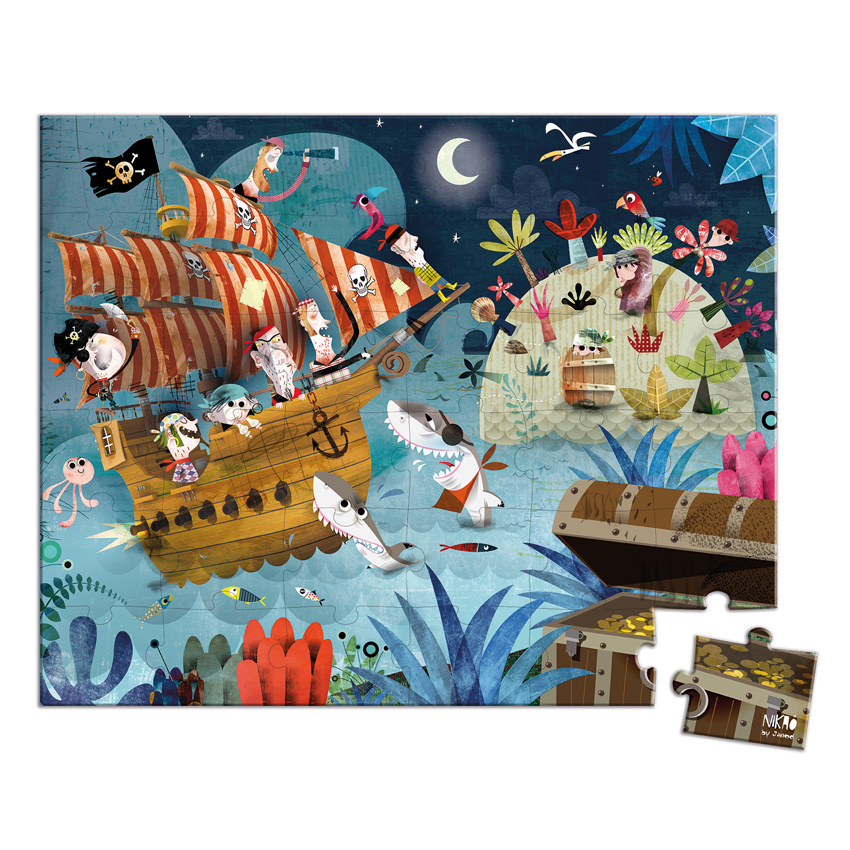 Janod - Treasure Hunt Puzzle - 36pc