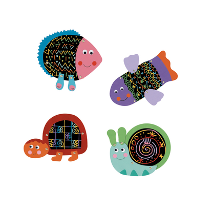 Djeco- The Funny Animals Scratch Cards