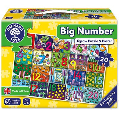 Orchard Toys - Big Number Jigsaw Puzzle & Poster 20 pieces