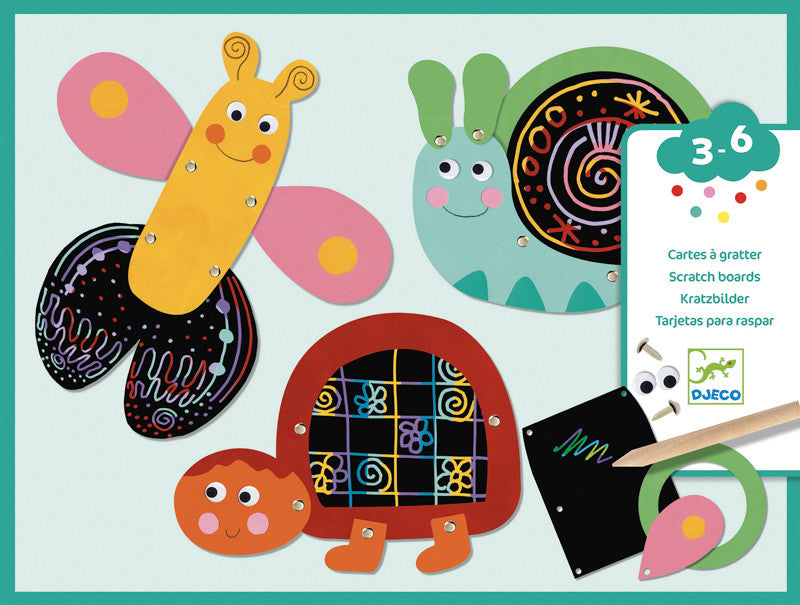 Djeco- The Funny Animals Scratch Cards