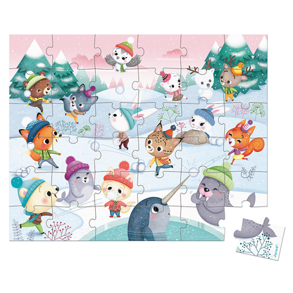 Janod - Snow Party Puzzle 36pc
