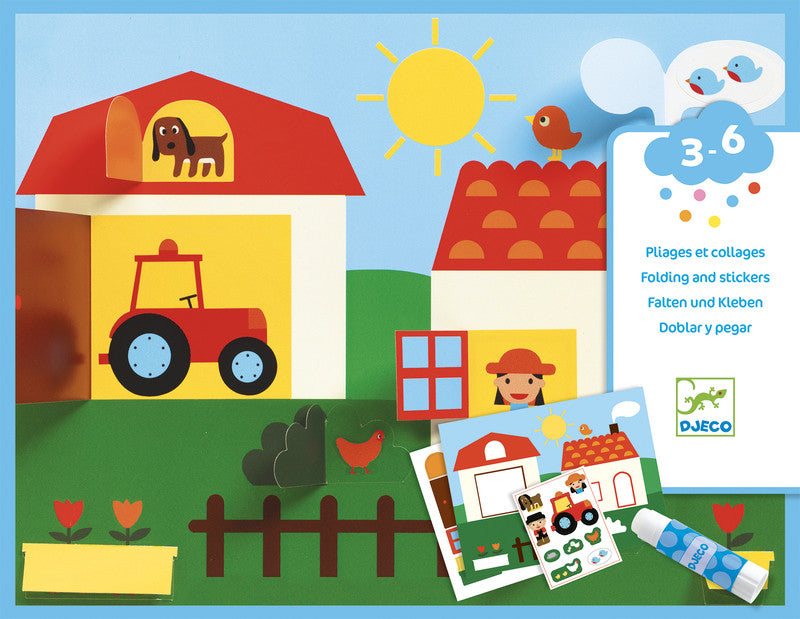Djeco - Hide and Seek Folding & Stickers Set