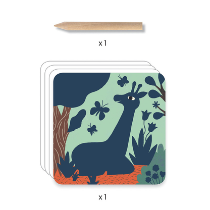 Djeco - Big Animals Scratch Cards