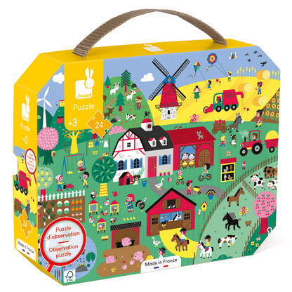 Janod - Farm Observation Puzzle  24pc