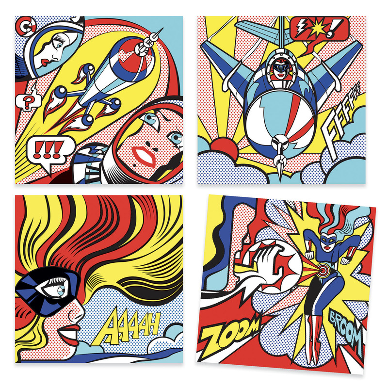 Djeco - Inspired By Roy Lichtenstein - Superheroes